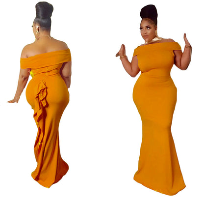 Off The Sholuder Plus Sizes Long Party Dresses for Women