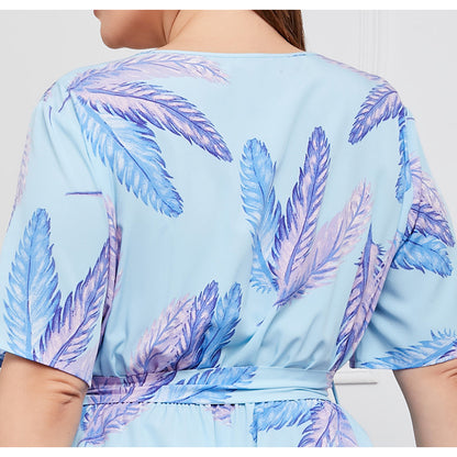 Women Floral Print Plus Sizes Dresses