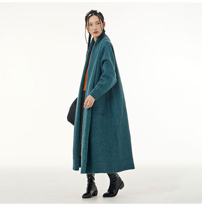 Fall Women Knitted Long Coats