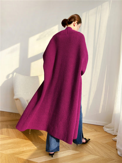 Cozy Lazy Style Long Knitting Overcoats for Women