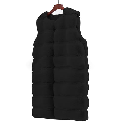 Artificial Fur Warm Winter Long Vest for Women
