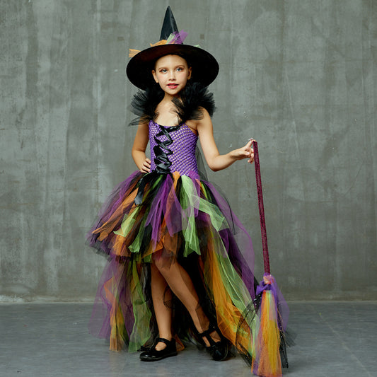 Halloween Tulle Witch Ball Dresses Cosplay