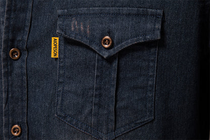 Casual Denim Long Sleeves Shirts for Men