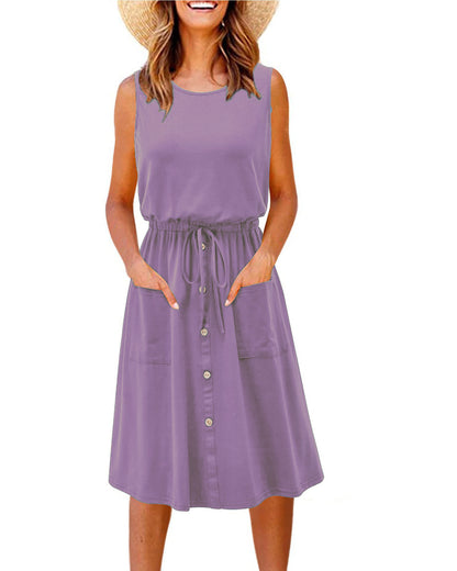 Casual Summer Sleeveless Vest Dresses