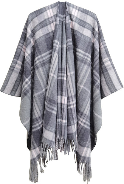 Winter Tassels Shawls Cape for Women