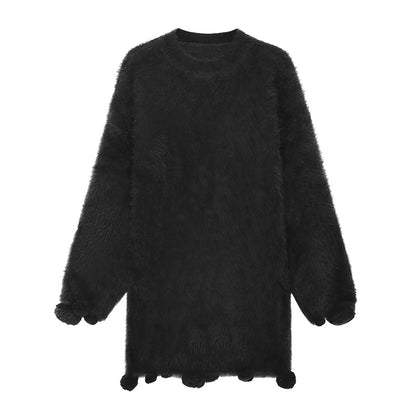 Lovely Velvet Mink Cozy Short Dresses for Women