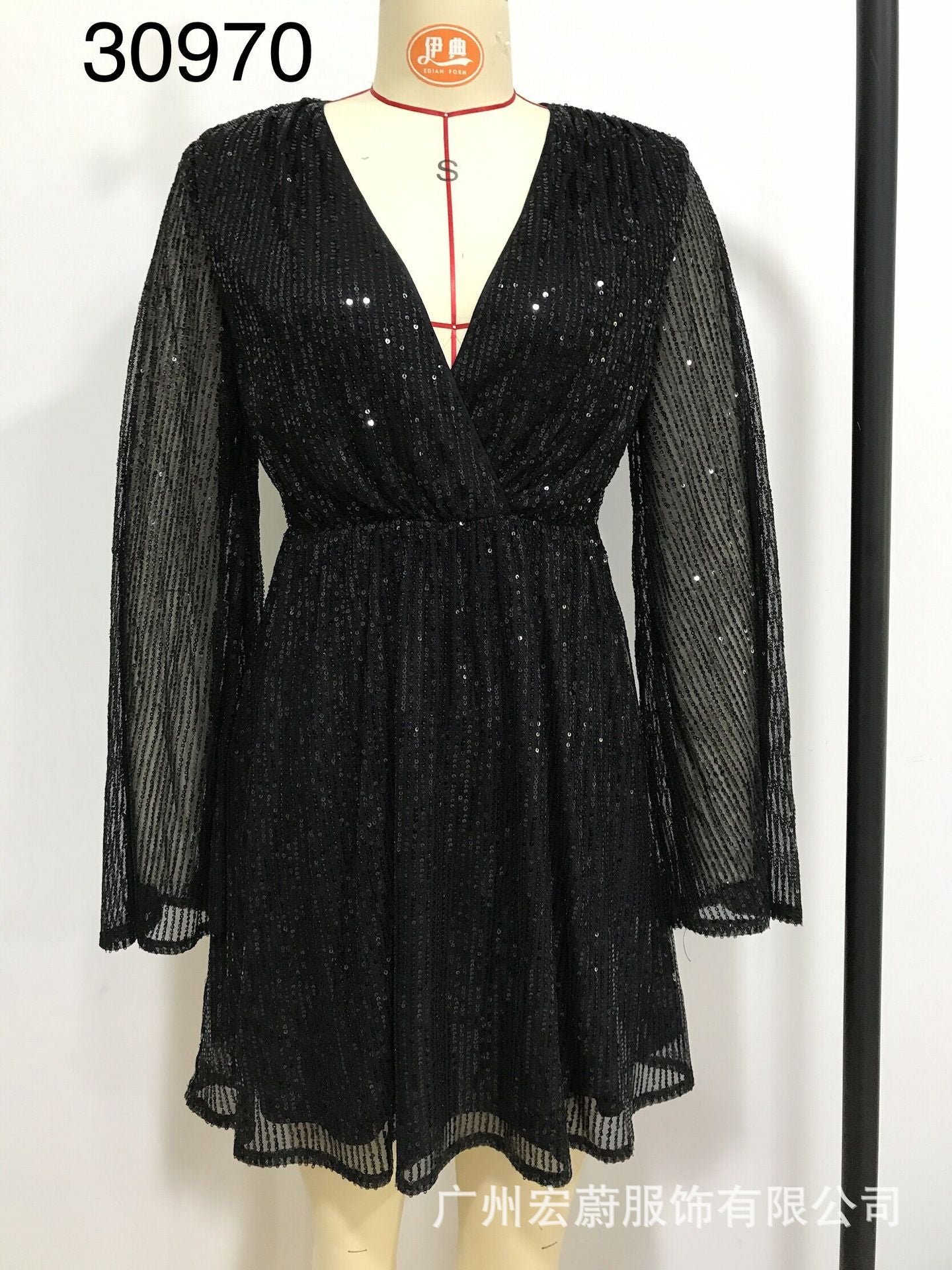 Sexy Sequined Party Little Black Dresses