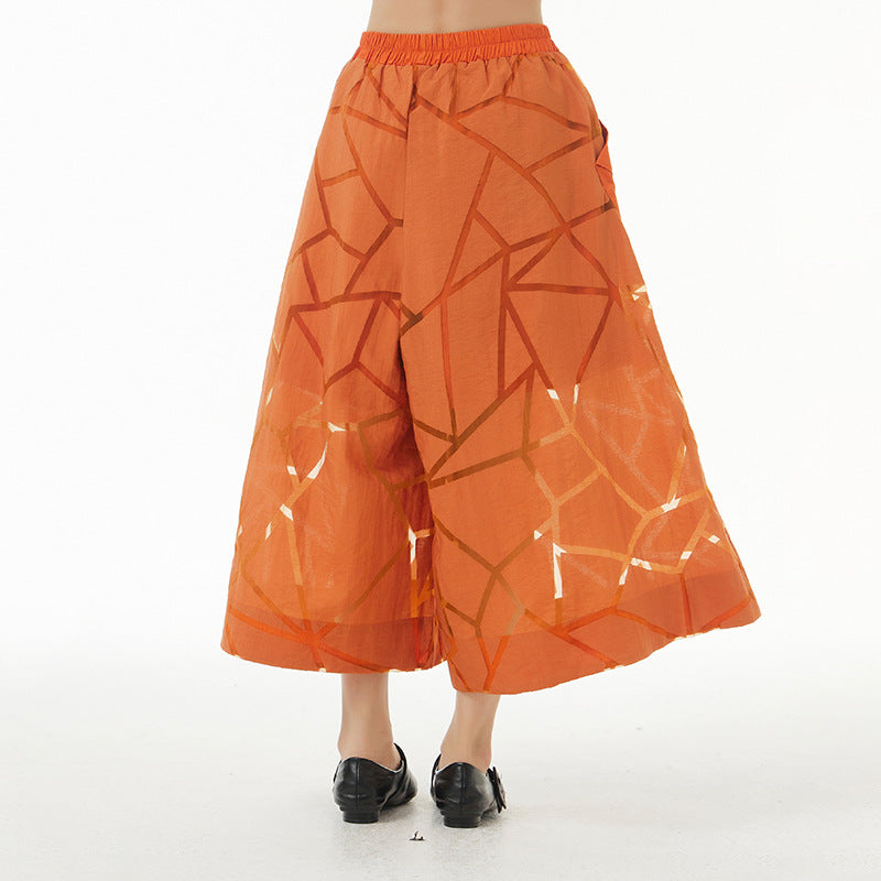 Summer Leisure Plus Sizes Wide Legs Pants