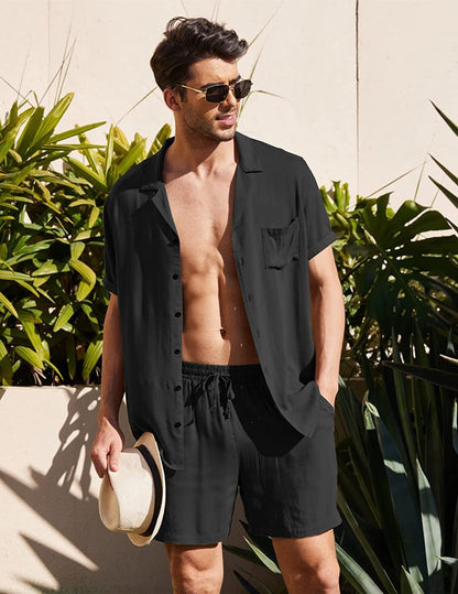 Casual Summer Men's Short Sleeves T Shirts and Shorts