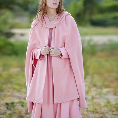 Women Loose Hoodies Cape Tops