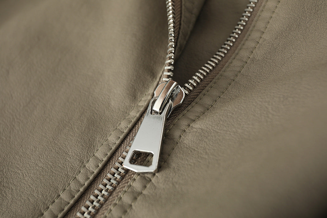 Fashion Motorcycle PU Leather Zipper Jackets
