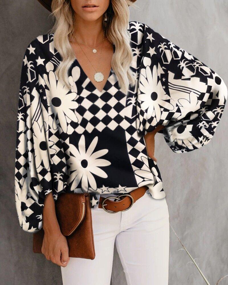 Women V Neck Shirts Blouses Tops-STYLEGOING
