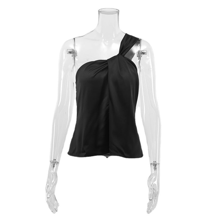 Sexy One Shoulder Women Tank Tops