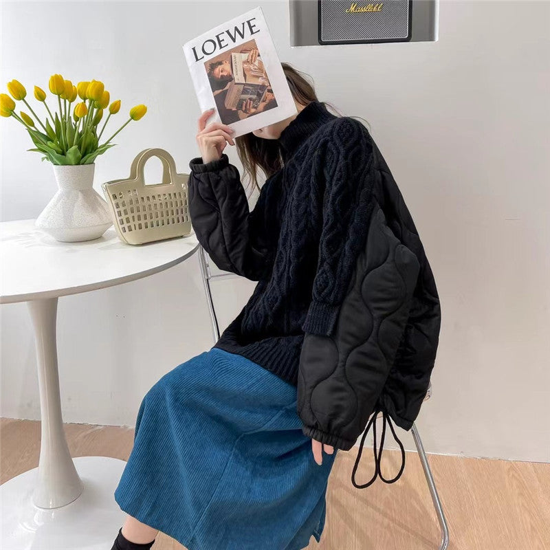 Women Warm High Neck Cotton Knitting Tops