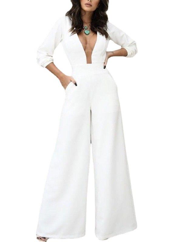 Summer Long Sleeves Sexy Overalls Jumpsuits-STYLEGOING