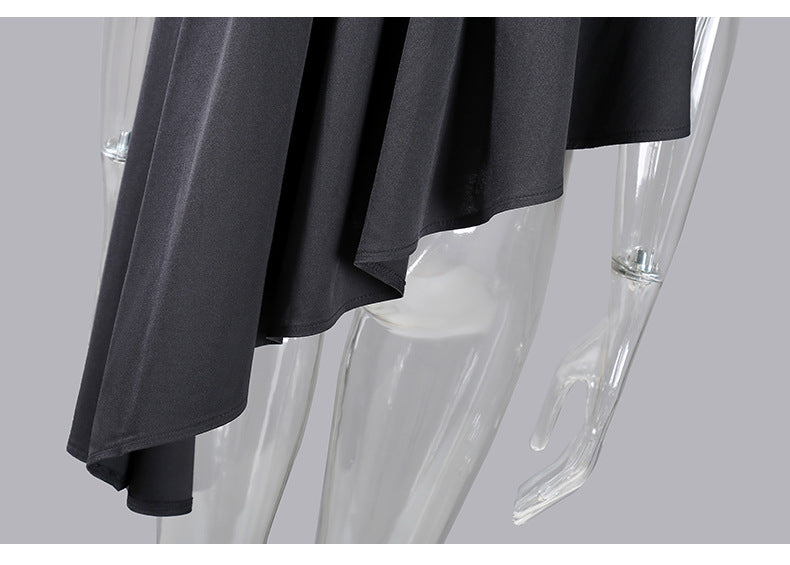 Designed Stand Collar Irregular Summer Women Shirts
