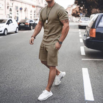 Men's Short Sleeves T-shirts&Pants Suits-STYLEGOING
