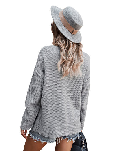 Women Knitting Pullover Sweaters
