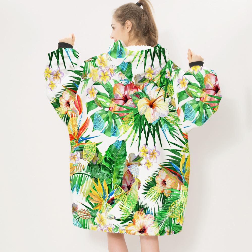 3D Plants and Flowers Cozy Sleeves Blanket-Plant-1-Adult-Free Shipping at meselling99