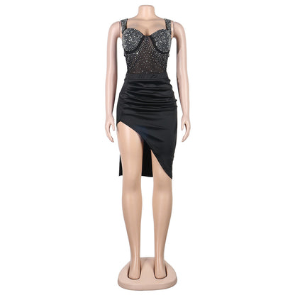 Sexy Backless Two Pieces Night Party Dresses