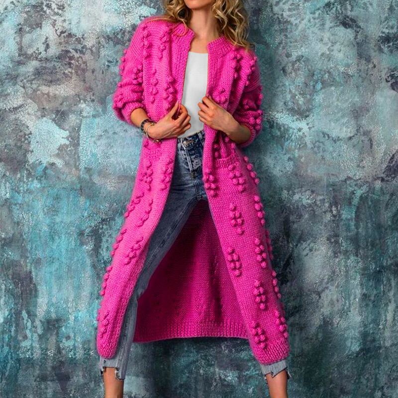 Casual Knitted Long Cardigan Coats for Women