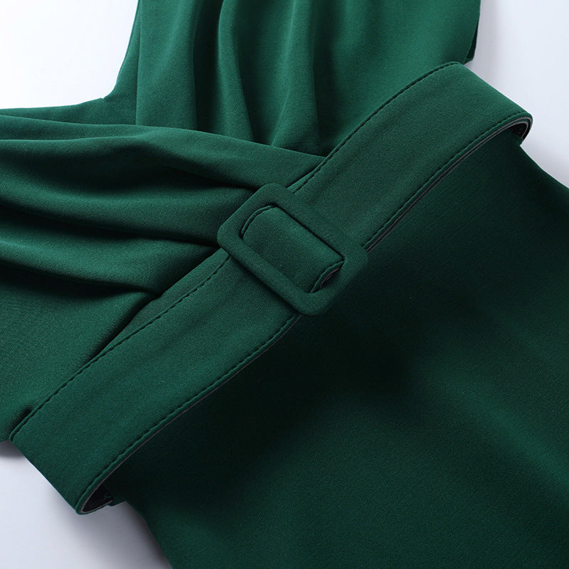Sexy V Neck High Waist Dresses with Belt