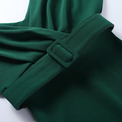 Sexy V Neck High Waist Dresses with Belt
