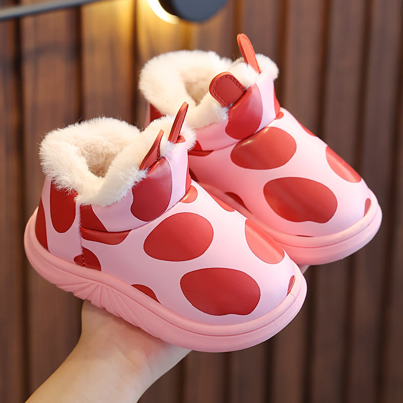 Cute Warm Winter Cotton Slippers for Kids