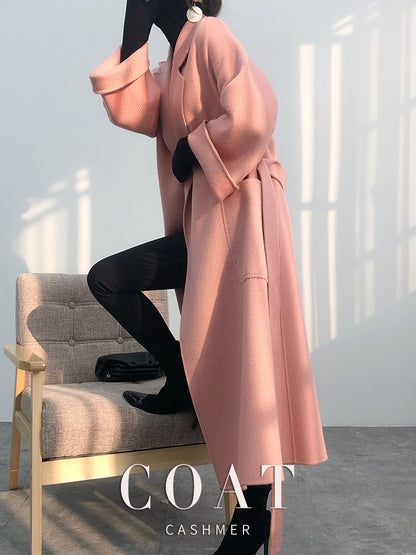Luxury Woolen Winter Long Overcoat for Women