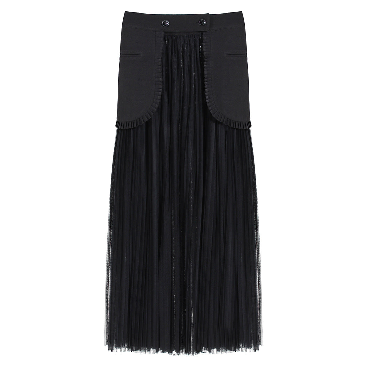 Black Blazer Overcoat and Designed Tulle Skirts