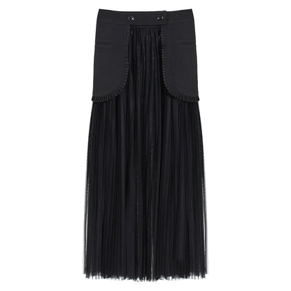 Black Blazer Overcoat and Designed Tulle Skirts