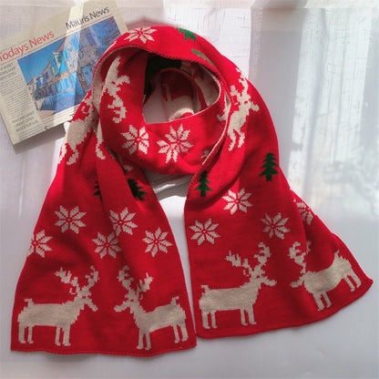 Lovely Warm Knitting Girl's Scarf for Christmas