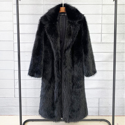 Winter Man-made Faux Fur Coats for Women