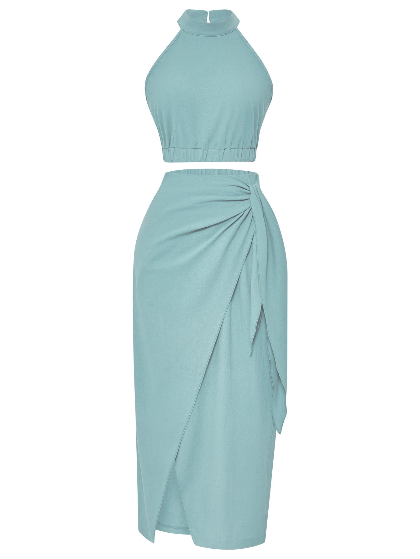 Sexy Halter Sleeves Top & Skirts Suits for Women
