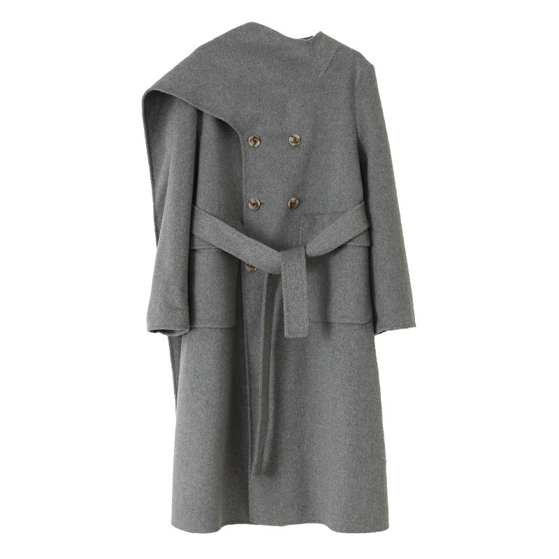 Winter Warm Designed Luxury Long Woolen Outerwear for Women