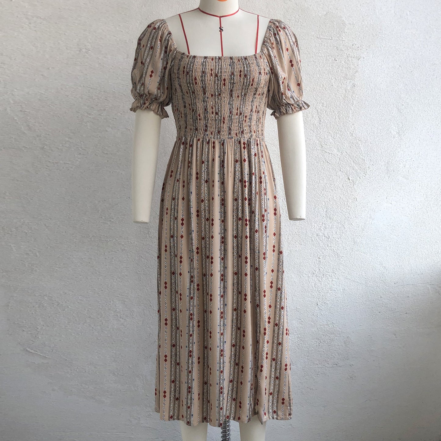 Summer Puff Sleeves Cotton Women Dresses