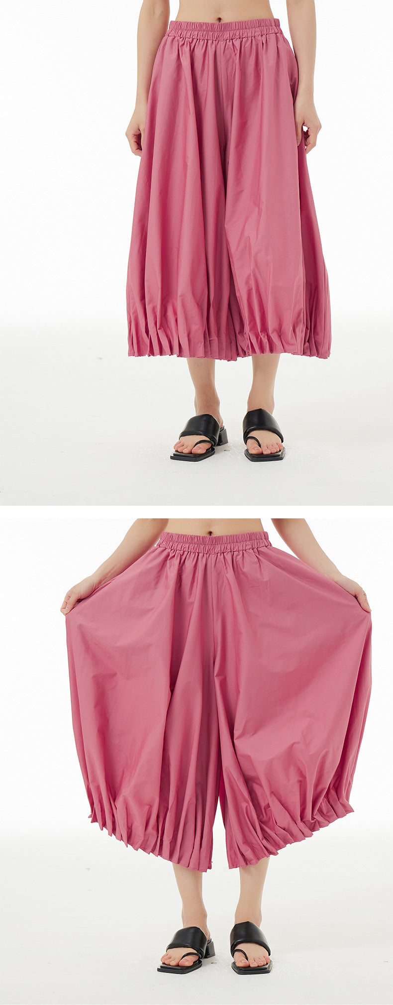 Designed Summer Plus Sizes Cropped Pants