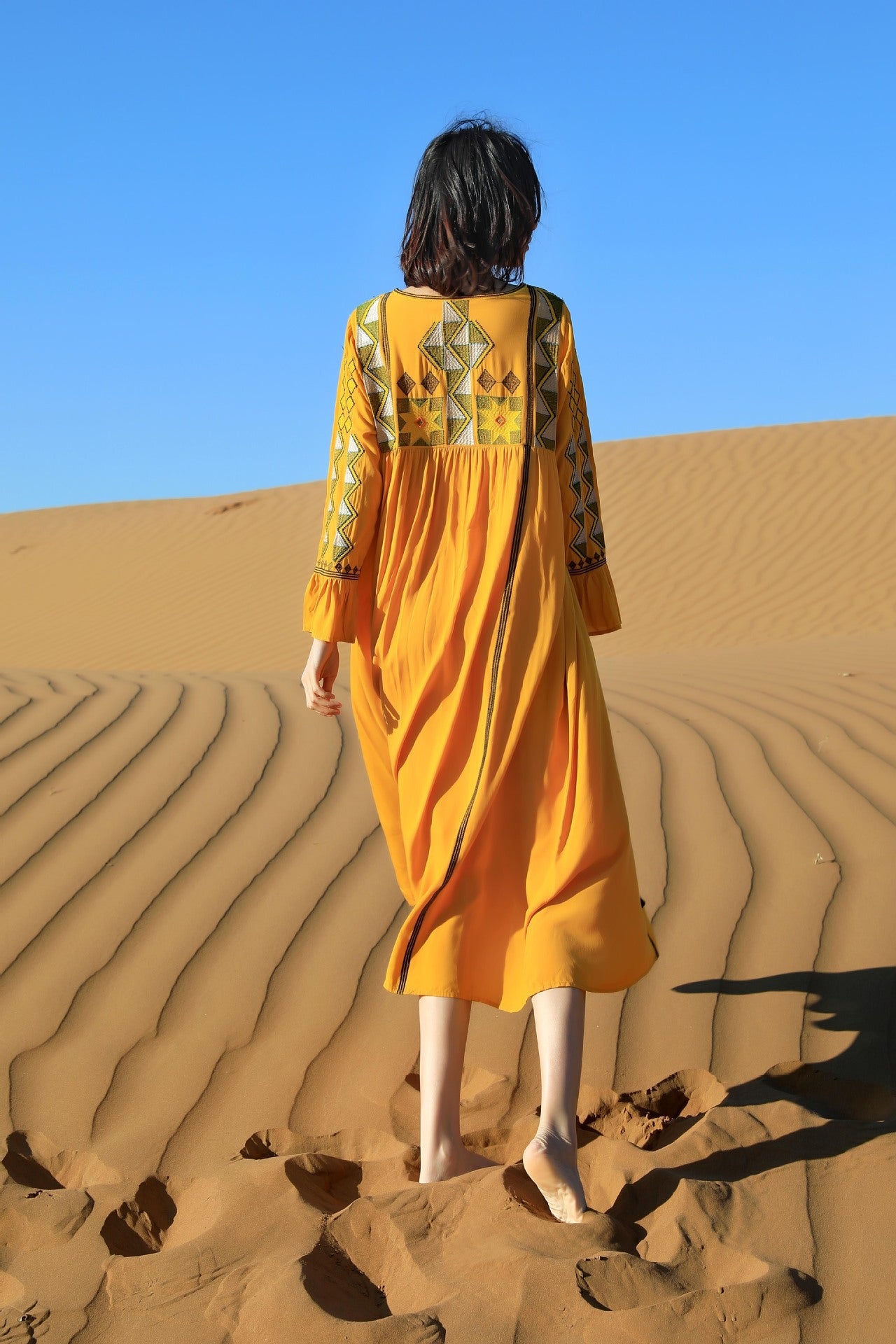 Vintage Ethnic Summer Beach Fairy Long Dresses