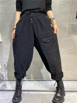 Casual Literary Fall Harem Long Pants