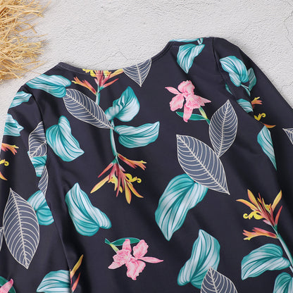 Sexy Long Sleeves Backless One Piece Women Swimwear