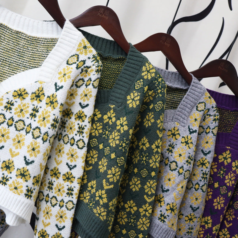 Vintage Designed Knitted Cardigan Sweaters
