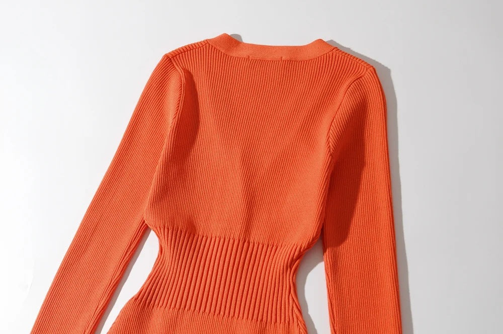 Women Slim Waist Long Sleeves Knitting Basic Romper Shirts
