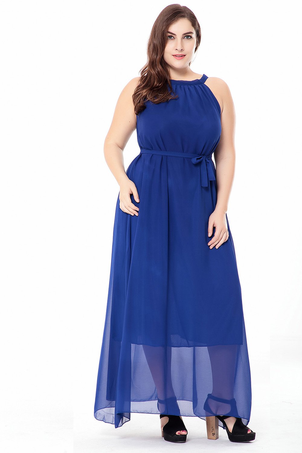Summer Boho Plus Sizes Chiffon Dresses-STYLEGOING