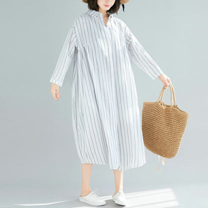 Linen Women Plus Sizes Long Shirts
