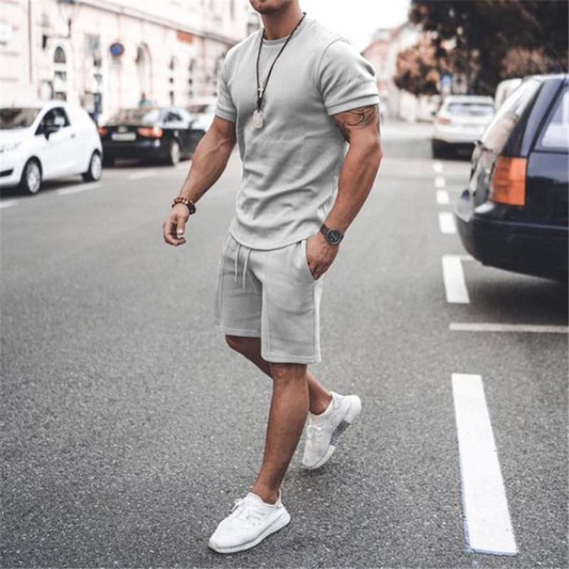 Men's Short Sleeves T-shirts&Pants Suits-STYLEGOING