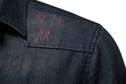 Casual Denim Long Sleeves Shirts for Men