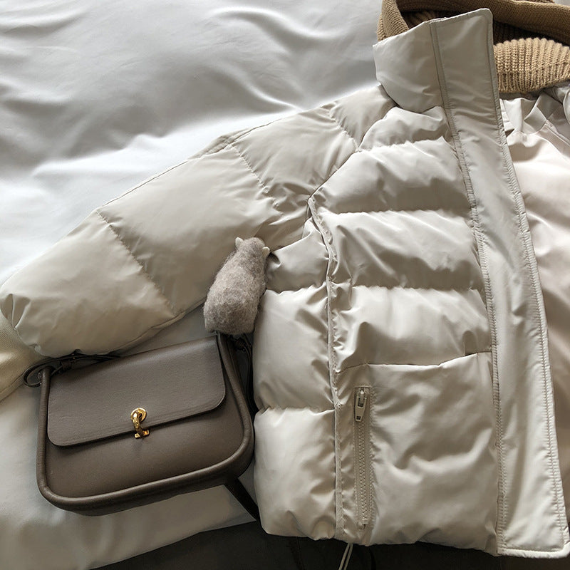 Winter Warm Short Cotton Coats with Knitting Hats