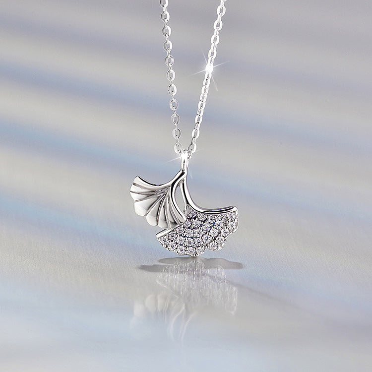 Gingko Desgned Sterling Sliver Necklace for Women