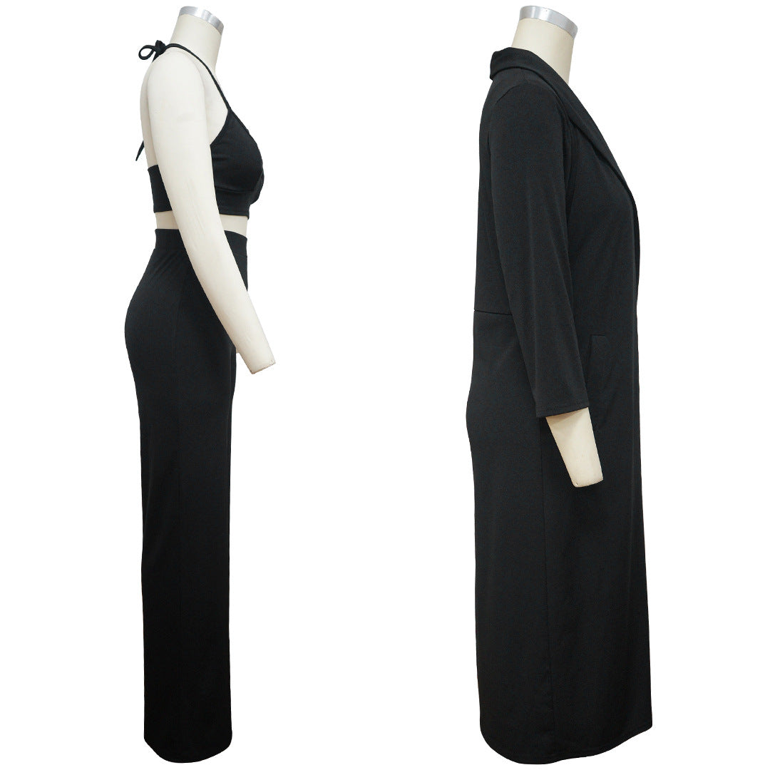 Sexy Top & Wide Legs Pants 3pcs Sets for Women