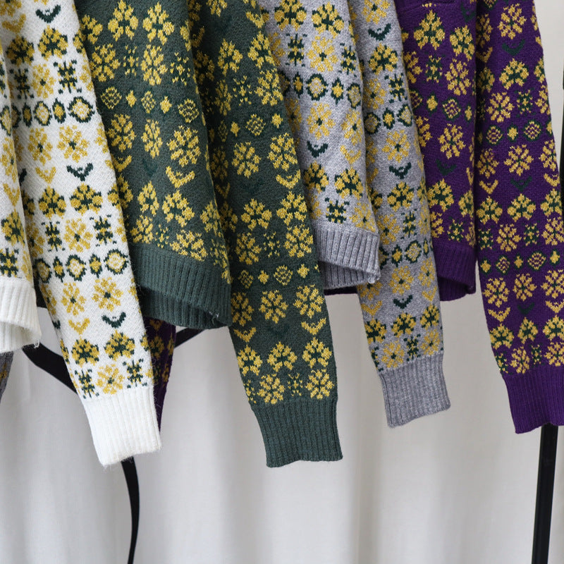 Vintage Designed Knitted Cardigan Sweaters